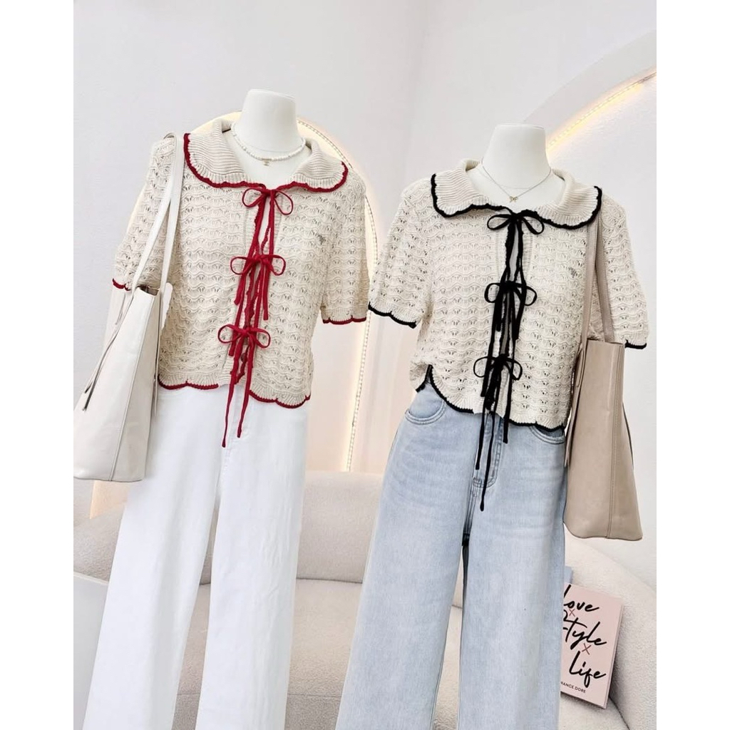 เสื้อไหมพรม คอบัว ป้าย WA YA มือ1