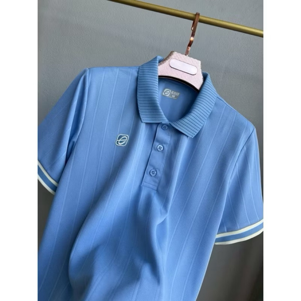 EGO SPORT เสื้อโปโลเบสิคผู้ชาย รุ่น EG6205 สีฟ้า