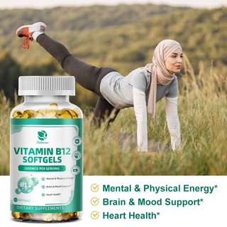 Lukaree Vitamin B12 Capsules พรีเมียม วิตามินบี 12 เสริมภูมิคุ้มกัน พลังงาน สมาธิ และความมีชีวิตชีวา