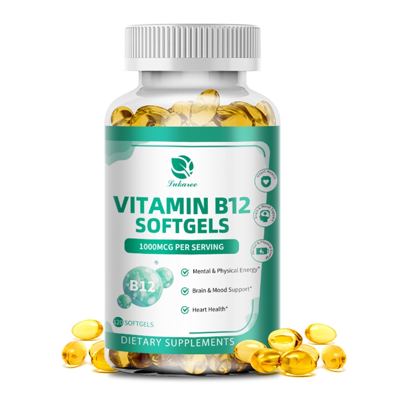 Lukaree Vitamin B12 Capsules พรีเมียม วิตามินบี 12 เสริมภูมิคุ้มกัน พลังงาน สมาธิ และความมีชีวิตชีวา