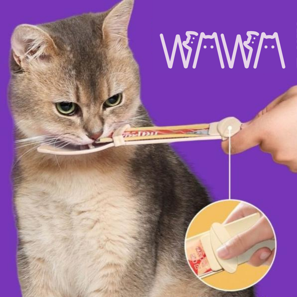 ช้อนป้อนขนมแมวเลีย, ช้อนป้อนอาหารเปียกแมว, ที่บีบแมวเลีย Cat Spoon