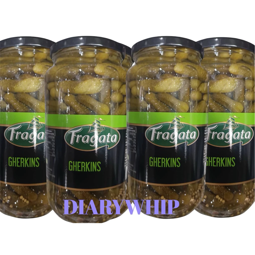 FRAGATA GHERKINS 345 G. แตงกวาดองในน้ำเกลือ ตราฟรากาต้า ขนาด 345 กรัม