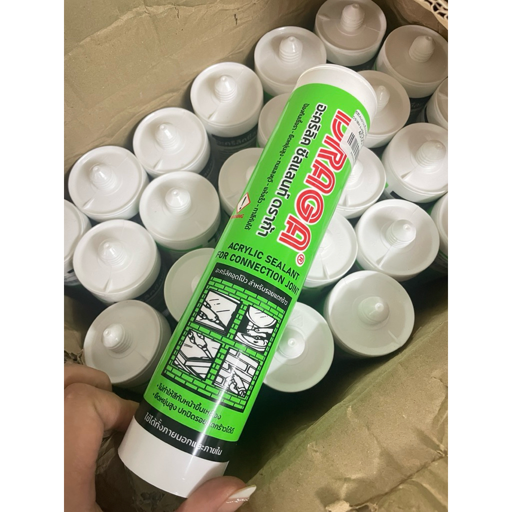 DRAGA Acrylic Sealant… กาวอะครีลิคซิลแลนท์ คุณภาพสูง DRAGAสีขาว