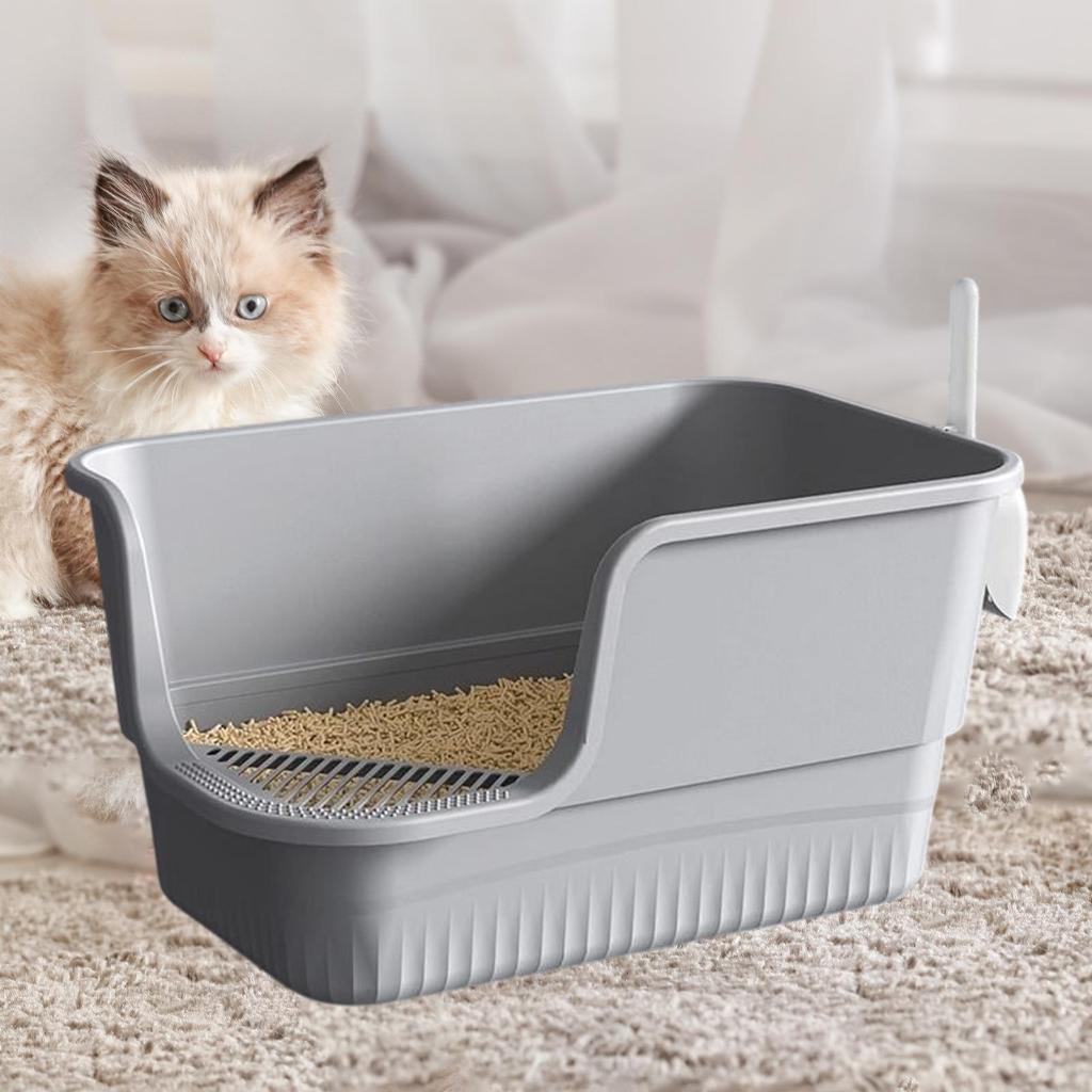 CATLOVE กระบะทรายแมวขนาดจัมโบ้ พร้อมที่ตักทราย ขนาด65x43x36CM มี3สีให้เลือก ป้องกันทรายติดเท้าแมว ราคาถูก ส่งไว