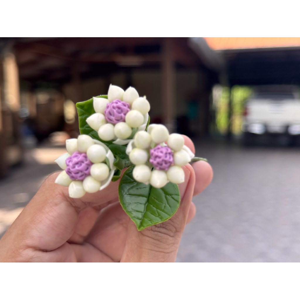 ดอกไม้ติดผม ดินปั้นน้ำหนักเบา