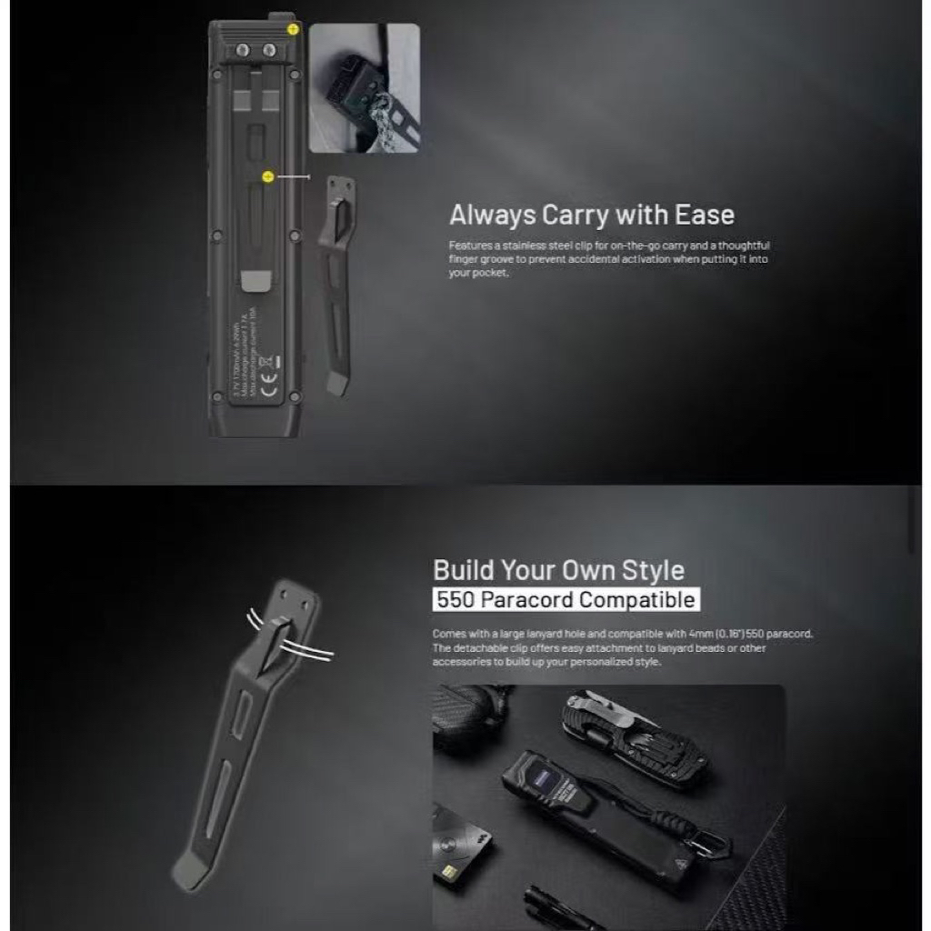 พร้อมส่ง EDC27 UHI ไฟ USB-C ชาร์จได้ รูปที่ 8