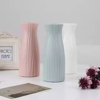 แจกันมินิมอล สีพาสเทล พร้อมส่ง แจกันพลาสติก ทรงสูง สไตล์นอร์ดิก ไม่แตกหักง่าย
