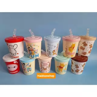 Disney แก้วน้ำหลอดดูดนิ่ม แก้วที่เด็กๆชื่นชอบ ไม่บาดปาก ขนาด170ml. ลิขสิทธิ์แท้จากญี่ปุ่น พร้อมส่งจากไทย
