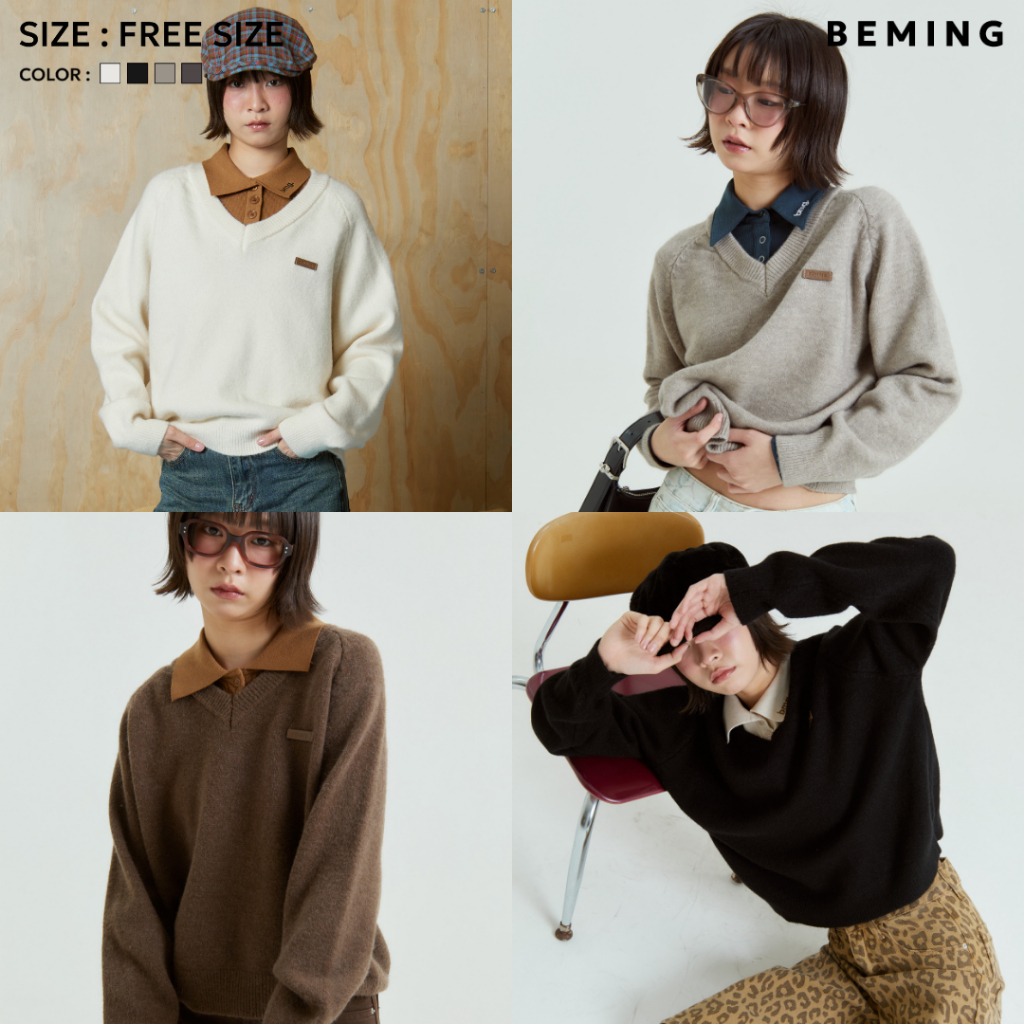 Bemingtop1022(Freesize)-BMG Woody Knit – ไอเท็มคลาสสิกที่ใส่ได้ทุกวัน พร้อมดีเทล