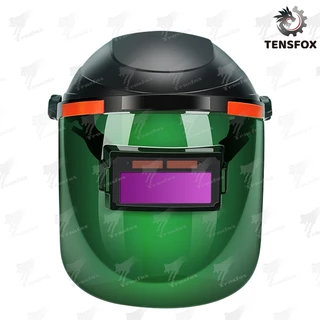Tensfox หน้ากากเชื่อม แว่นตาเชื่อม หน้ากากเชื่อมอัตโนมัติ ทนต่ออุณหภูมิสูง ปรับแสงอัตโนมัติ พับขึ้น-ลงได้ 180 อง