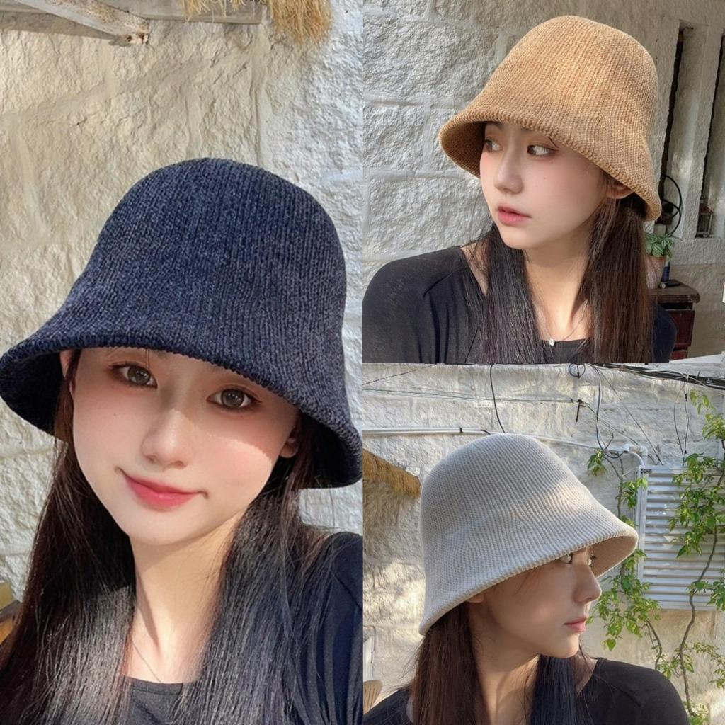 หมวกไหมพรม อย่างหนา ทรงบักเก็ต แข็งแรง มีสายปรับขนาด (GC-210)