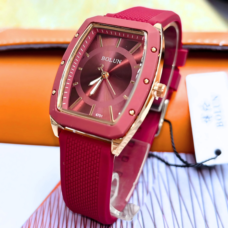 Bolun#SH6751G นาฬิกาข้อมือสายยางซิลิโคน นิ่มใส่สบาย ดีไซน์สวย หน้าปัด30มิล ตั้งเวลาให้ พร้อมส่ง