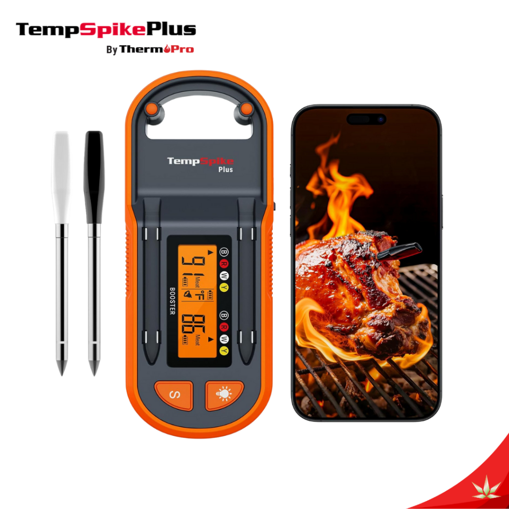 TempSpike Plus เครื่องวัดอุณหภูมิเนื้อเเบบไร้สาย ย่าง BBQ อบ รมควัน อัปเกรดใหม่ Booster รุ่นTP972