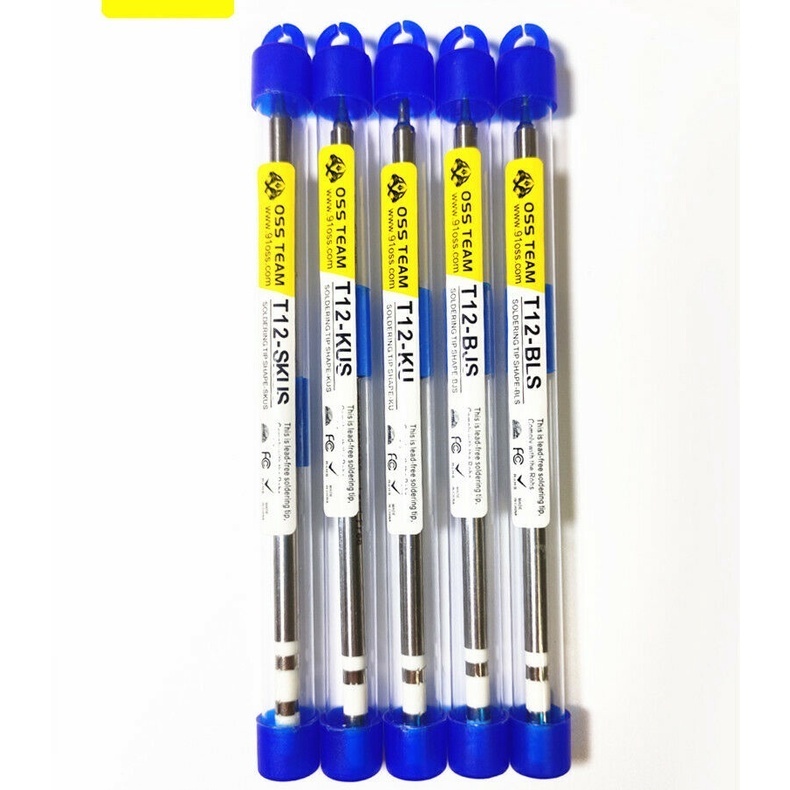 OSS T12 Series เครื่องเชื่อมเหล็กเคล็ดลับเปลี่ยนเครื่องทำความร้อน Solder หัว T12-IS T12-KU T12-BLS