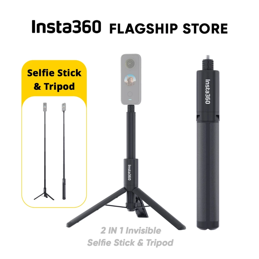 2in1 Invisible Selfie Stick ไม้เซลฟี่ล่องหน Insta360 ขาตั้ง Tripod กล้องแอคชั่น 360 X5-X4 Air Action Camera