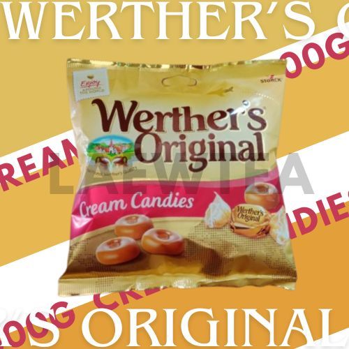 Werther's Original Cream Candies 300g ลูกอมรสคาราเมลเนื้อแข็ง มีประมาณ 53 ชิ้น จากเยอรมัน E.17/09/26