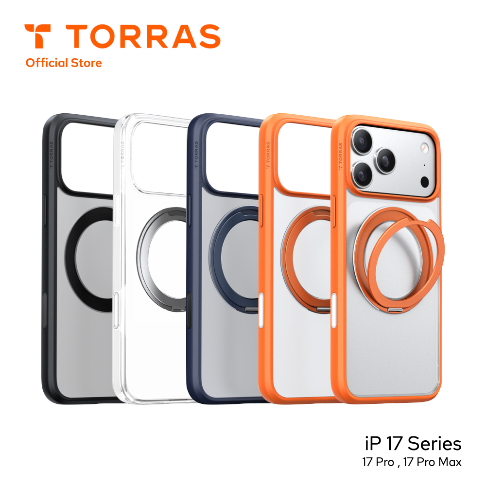 TORRAS เคสกันกระแทก Ostand R Series ใช้สำหรับ iPhone 17 Pro / 17 Pro Max ขาตั้งหมุนได้ 360