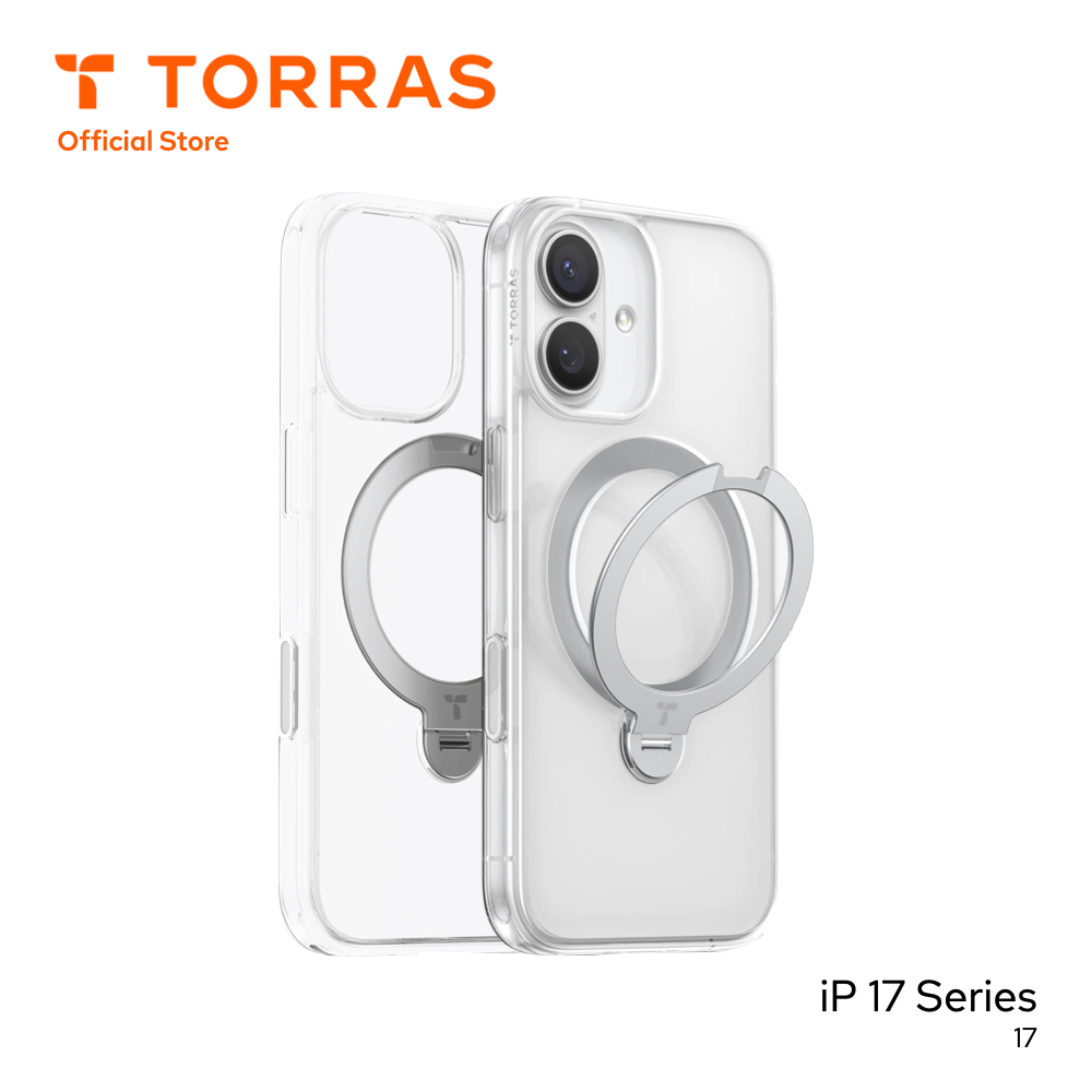 TORRAS เคสกันกระแทก Ostand Spin Series ใช้สำหรับ iPhone 17 ขาตั้ง Infinite Pivot 360