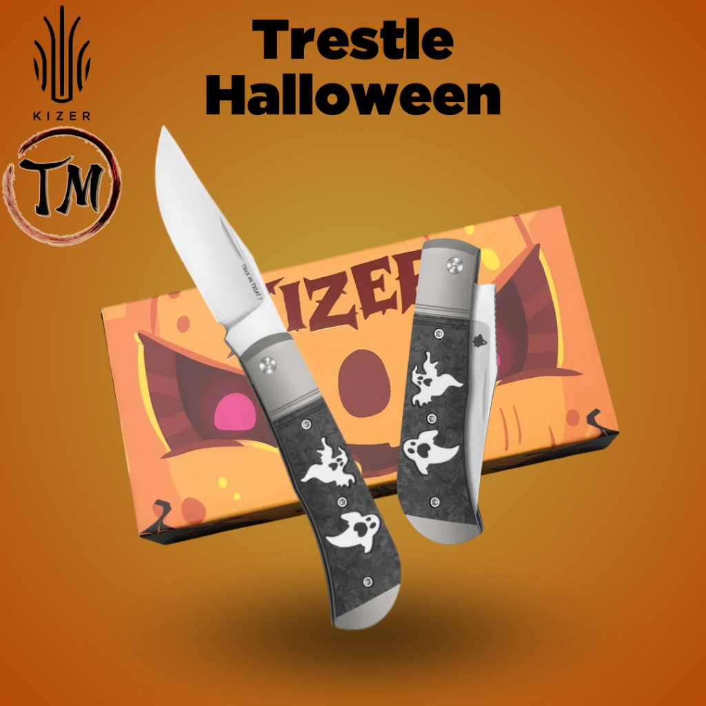 Kizer Trestle V3761HW1 รุ่นสีลิมิเต็ด Halloween Edition 2025 มีดพับEDC