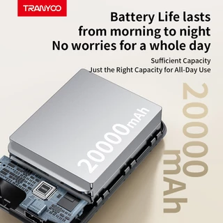 TRANYOO K15【CCC&TIS】10000mAh/20000mAh power bank with built-in Type-C Lightning charging cable, battery level display