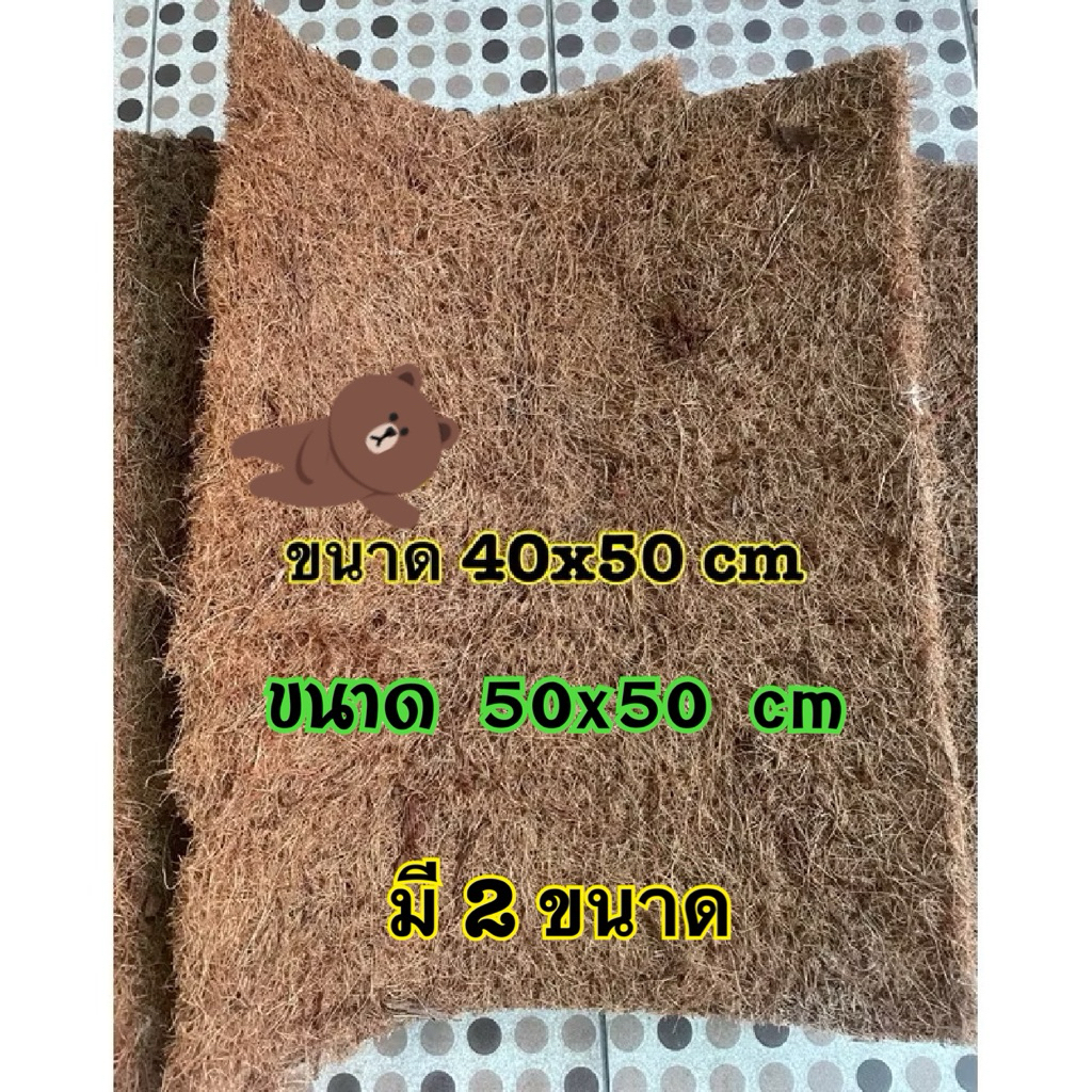 ใยมะพร้าวอัดแผ่นขนาด50x50cmหนา10mm
