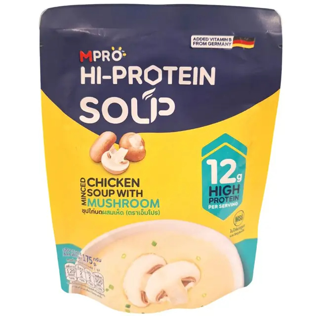 เอ็มโปร ซุปไก่บดผสมเห็ด 175 กรัม MPRO Minced Chicken Soup With Mushroom 175 g.