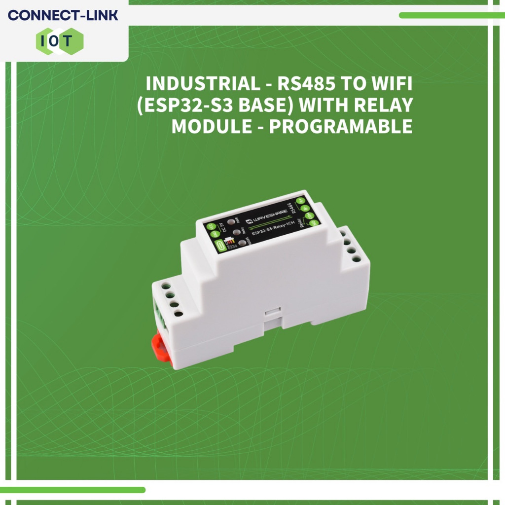 Industrial RS485 to Wifi (ESP32-S3 Base) With Relay Module - Programable