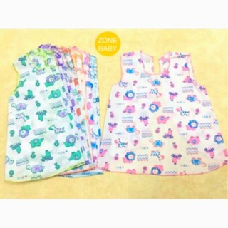 เสื้อแขนกุดผูกหลัง เสื้อผูกหลังเด็กอ่อนแขนกุด ผ้าป่านโทเร พิ…