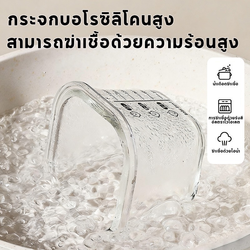 KAWA 【3 ชิ้น/ชุด】160ml กล่องเก็บอาหาร กล่องแก้วเก็บอาหารอาหารทารกแช่แข็ง ถ้วยแก้วใส่อาหาร กล่องเก็บอาหารเด็ก - รูปที่ 3