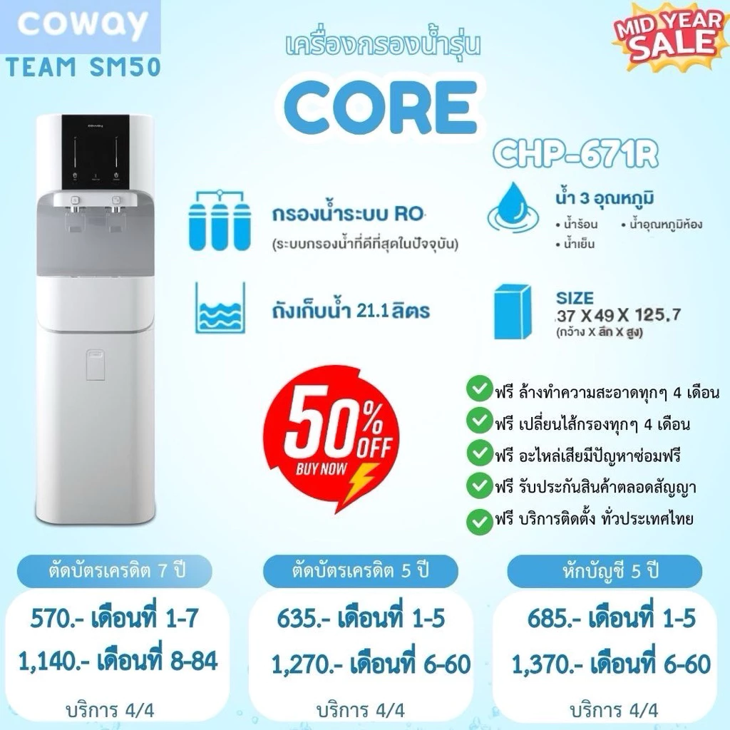 เครื่องกรองน้ำ Coway รุ่น Core
