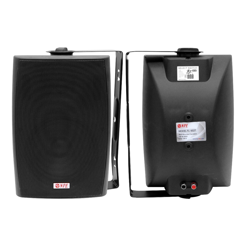 NPE ตู้ลำโพงพลาสติกติดผนัง 6" Line 100V FL-602T  (ราคาต่อคู่)
