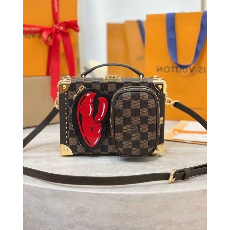 Pre order N40765 กระเป๋าสะพายข้าง Leather Canvas Size16*11*22cm