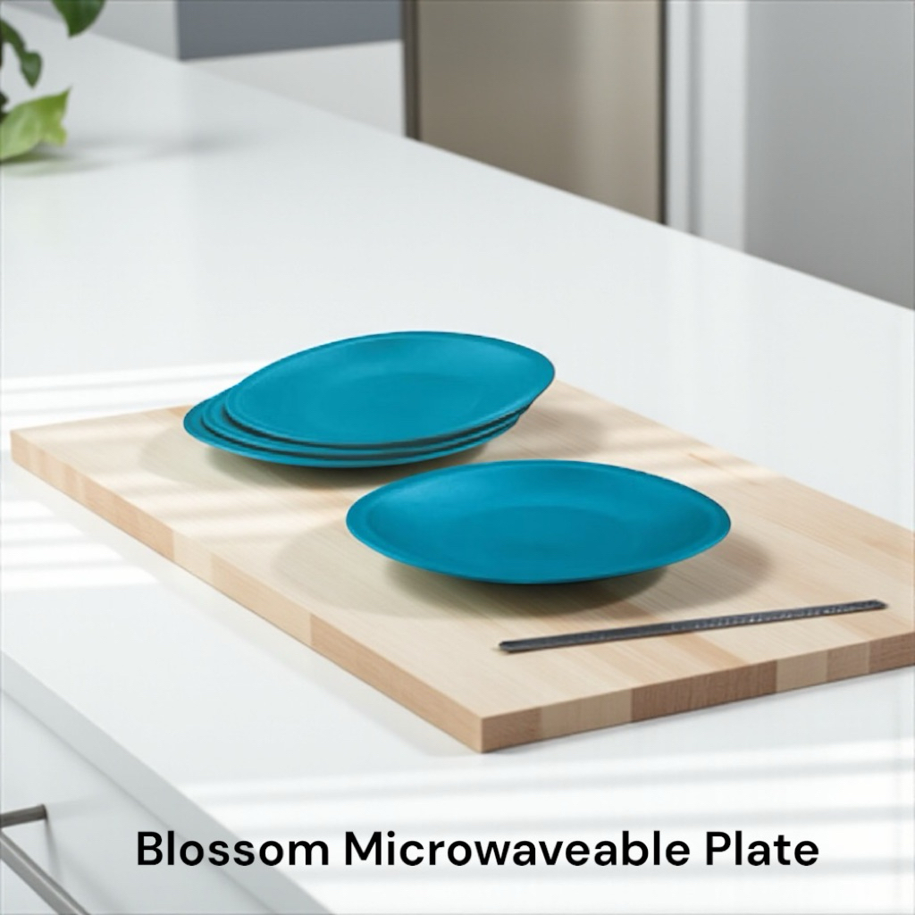 จานอาหาร Tupperware อุ่นในไมโครเวฟได้ Blossom Microwaveable Plate (1ใบ)