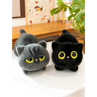 ตุ๊กตาแมวดำตาโต ขนาด 50CM 70CM 90CM ขนนิ่ม สบาย น่ารัก สำหรับผู้ที่ชื่นชอบความนุ่มและน่ารัก