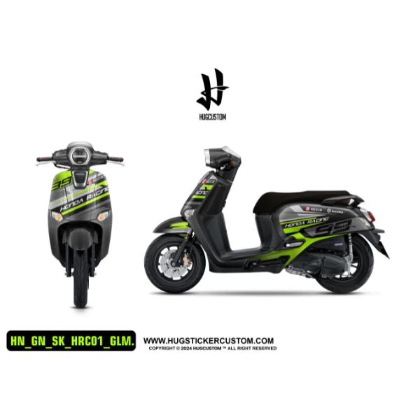 สติ๊กเกอร์แต่งรถ จีออโน่ Honda Giorno ลาย HRC thumbnail 4