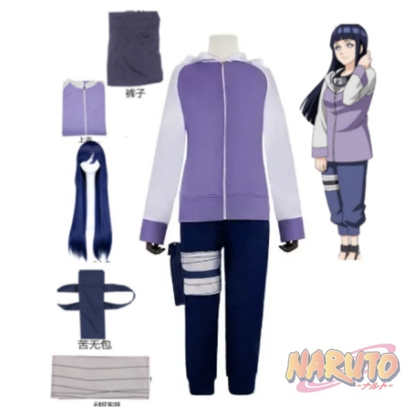 Anime Hinata Hyuga Cosplay Costumeเครื่องแต่งกายคริสต์มาส Cosplay ผู้หญิงการ์ตูนสาวของขวัญฮัลโลวีน