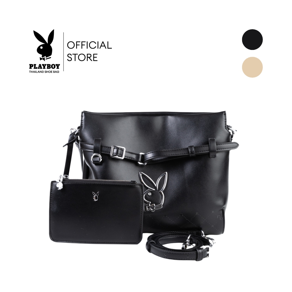 Playboy รุ่น Zia Bucket Bag กระเป๋าสะพายข้างผู้หญิง รหัส ST-B253PB631 ดีไซน์ทรงถังหนังนิ่ม มี 2 สี