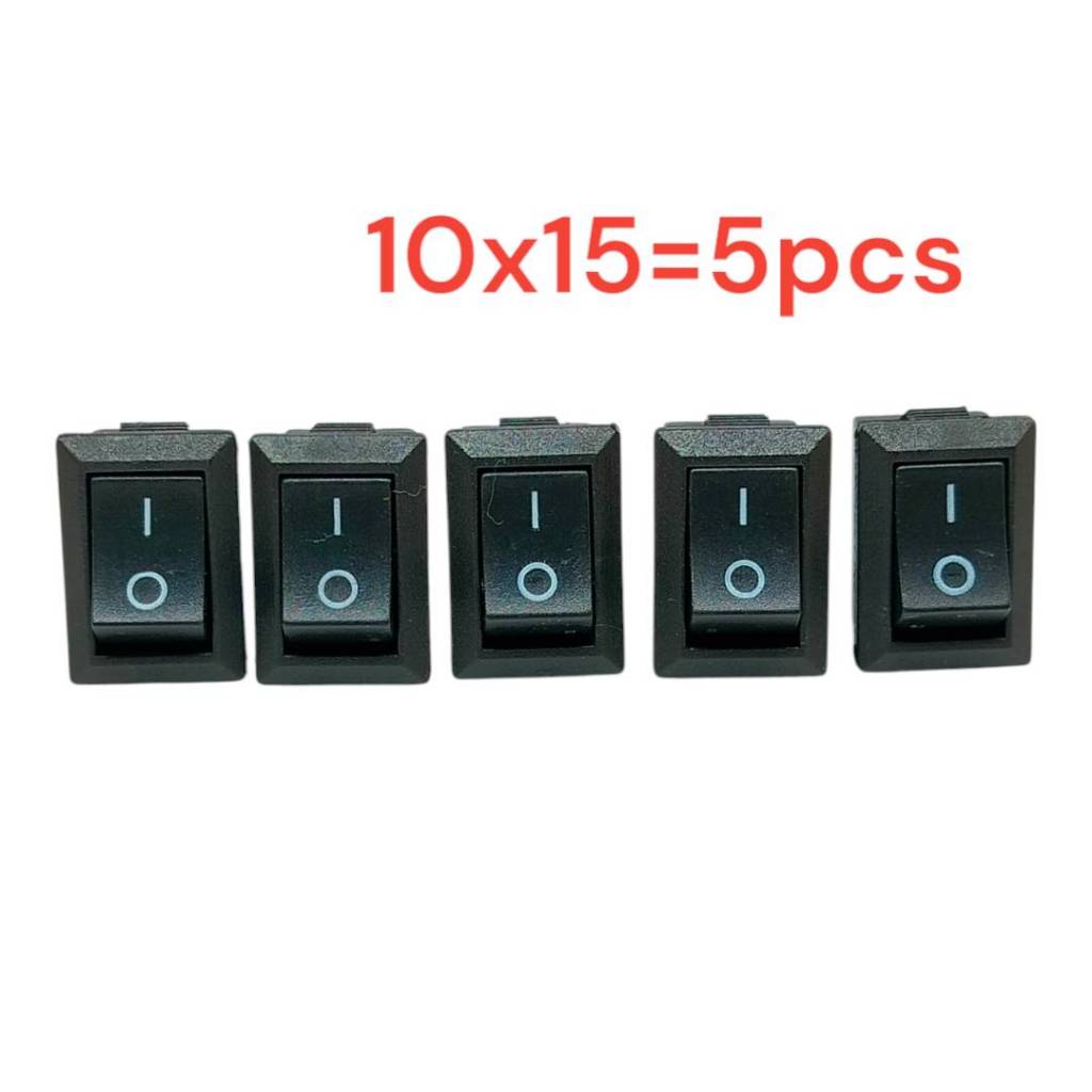 5ชิ้น สวิทซ์  KCD11-101 เปิด ปิด 10x15mm สวิตซ์ 2ขา