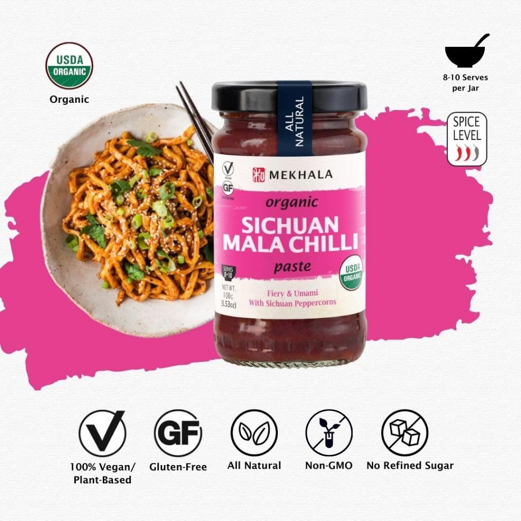 Mekhala พริกแกงเสฉวน หม่าล่า Szechuan Mala Chili Paste (100gm)