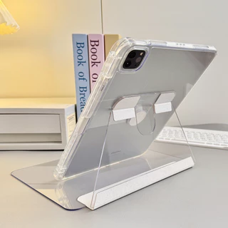 เคส สําหรับSamsung Galaxy Tab S10+ S10FE A9+ A9 S9+ Fe S9Plus S9FE S9 S8 S7หมุนได้ 360 องศา เคสใสเคสแท็บเล็ต Tab S10Lite