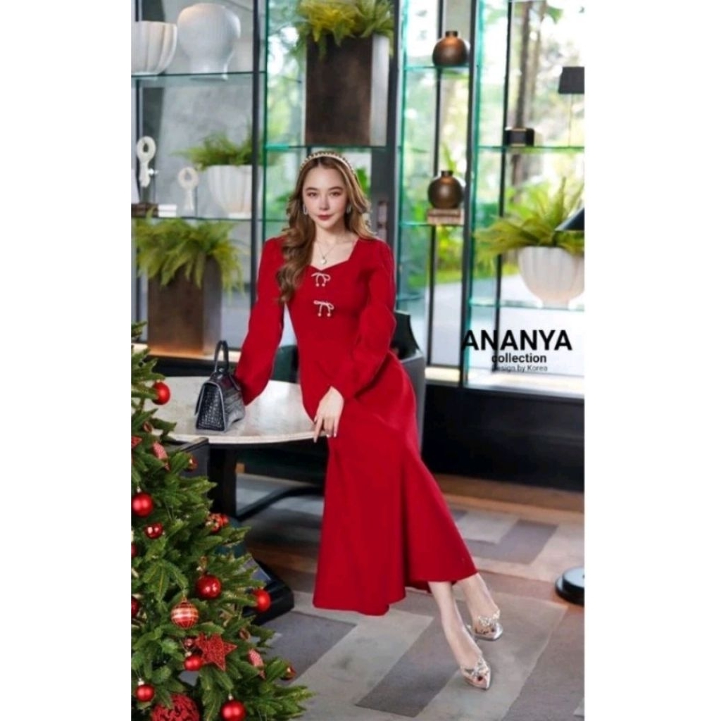 เดรสคละแบบ 3XL-4XL แบรนด์ Ananya