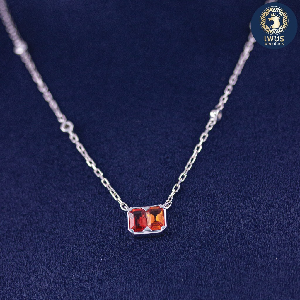 สร้อยคอแฟนซี Fancy Sapphire & Natural ทองคำ 9K