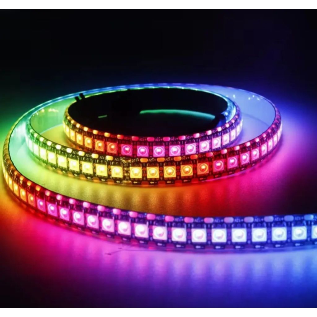 ไฟเส้นRGB-แถบไฟRGB ปรับสี256สี รุ่นใหม่ 2025 | 144 ดวง/เมตร | DC 5V | ใช้ร่วมกับกล่องควบคุม12v | IP30 กันน้ำเบื้องต้น