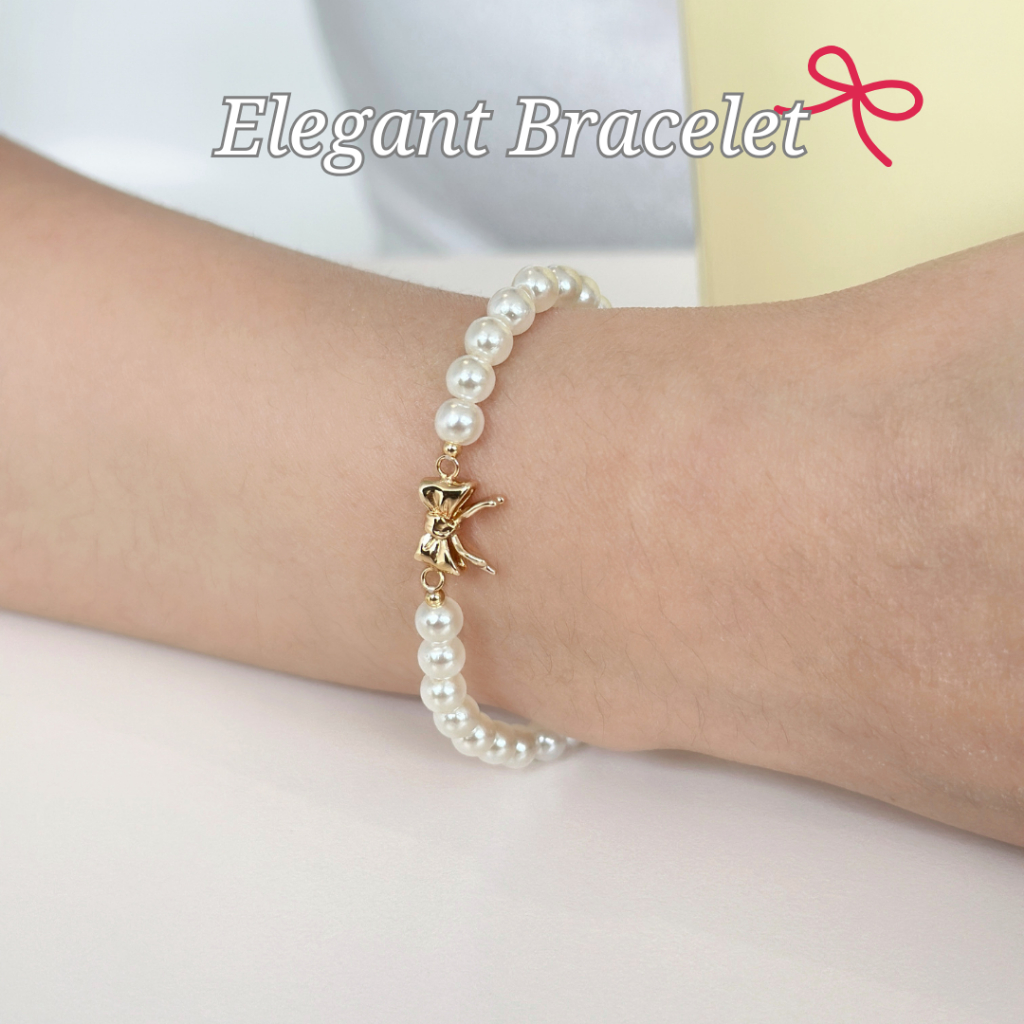 🎀Bracelet ✨ข้อมือรุ่น Elegant 🦢✨ สร้อยข้อมือไข่มุกเทียม กำไลข้อมือลูกคุณหนุ ออกงานสไตล์ลูกคุณหนู Glamandglow.bkk