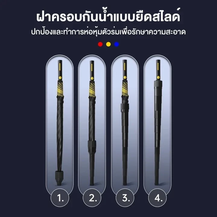 ร่มกอล์ฟ เส้นผ่าน 125/150cm อัตโนมัติ กันแดด-กันฝน มีเคส thumbnail 5