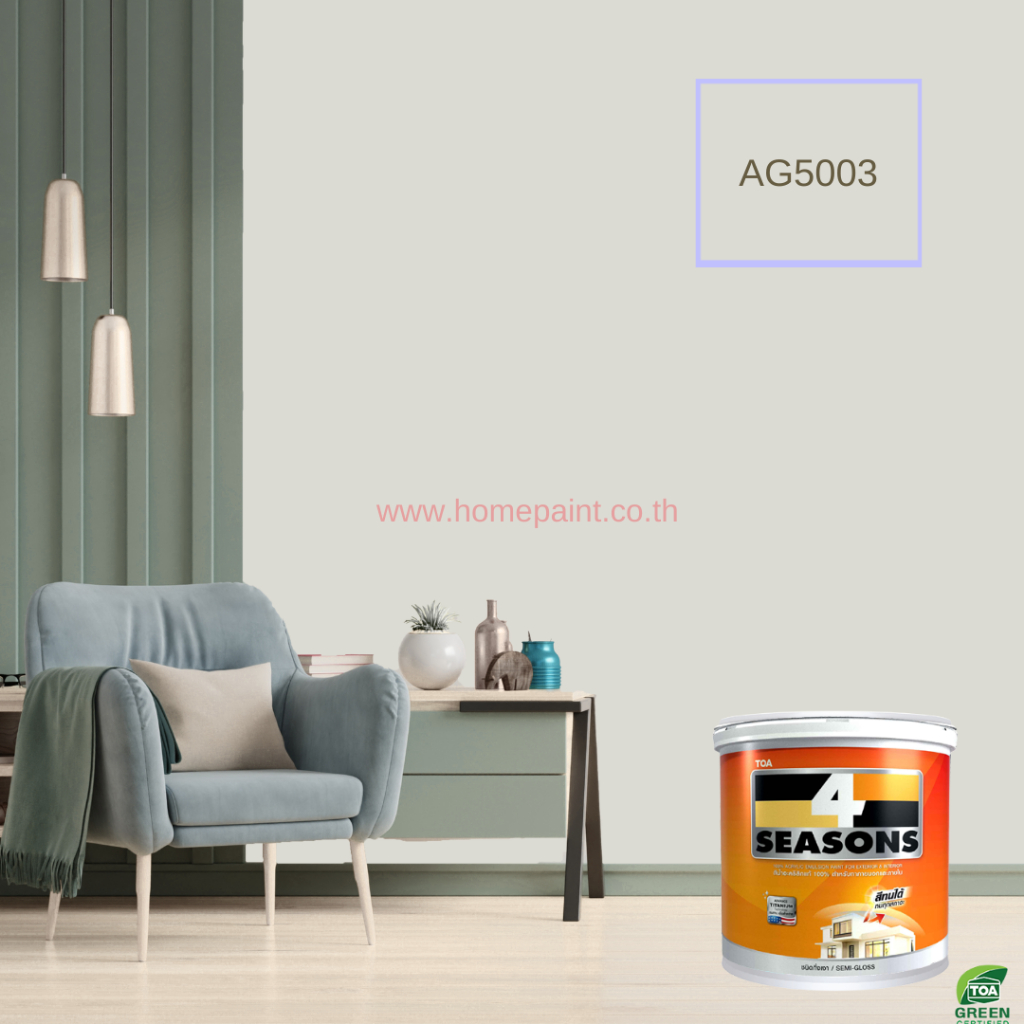 TOA  4 Seasons สีน้ำกึ่งเงา ภายนอกและภายใน #สีผสม (9 ลิตร) - รูปที่ 4