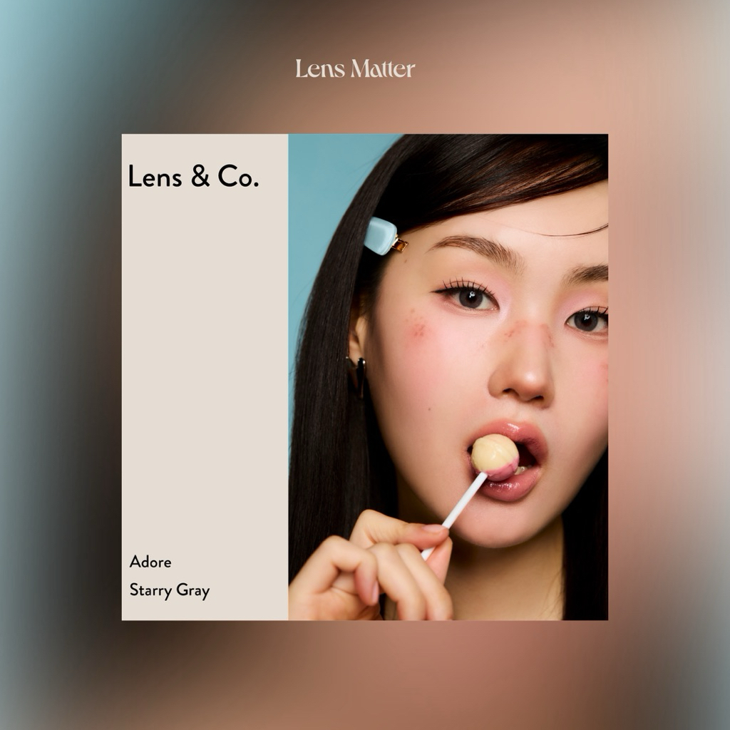 Adore - Lens & Co. สี Starry Gray (รายเดือน), Lens.Matter, คอนแทคเลนส์เกาหลี - รูปที่ 2