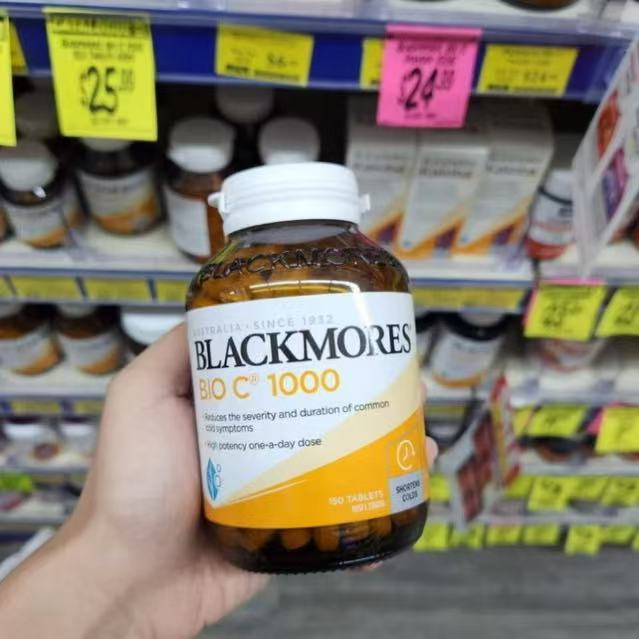 Blackmores Bio C 1000 mg 150 tabsช่วยเพิ่มภูมิคุ้มกันของร่างกาย ส่งเสริมการสังเคราะห์คอลลาเจนและการดูดซึมธาตุเหล็ก