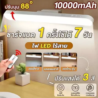 SUPWR โคมไฟตั้งโต๊ะ ปรับได้ 3 แสง โคมไฟแม่เหล็ก ไฟ LED ไร้สาย ปุ่มชาร์จ USB ไฟอ่านหนังสือ ถนอมสายตา ป้องกันแสงแยงตา