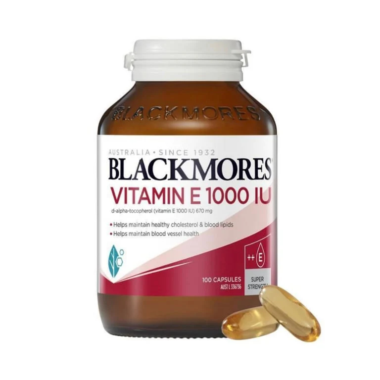 วิตามินอี Blackmores 1000IU วิตามินธรรมชาติ จากออสเตรเลีย 100 เม็ด นำเข้า VE unisex Exp:05/2027 【จัดส่งที่รวดเร็ว】